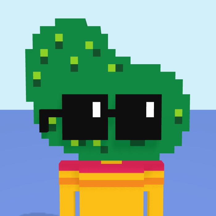 Pickle, a voxel Noun with a pickle head and square noggles