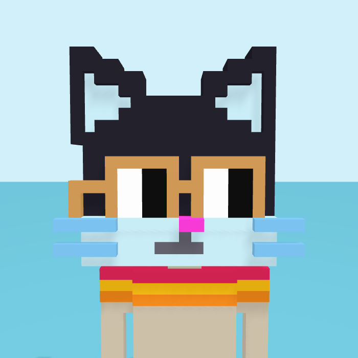 Alley Cat pixel portrait