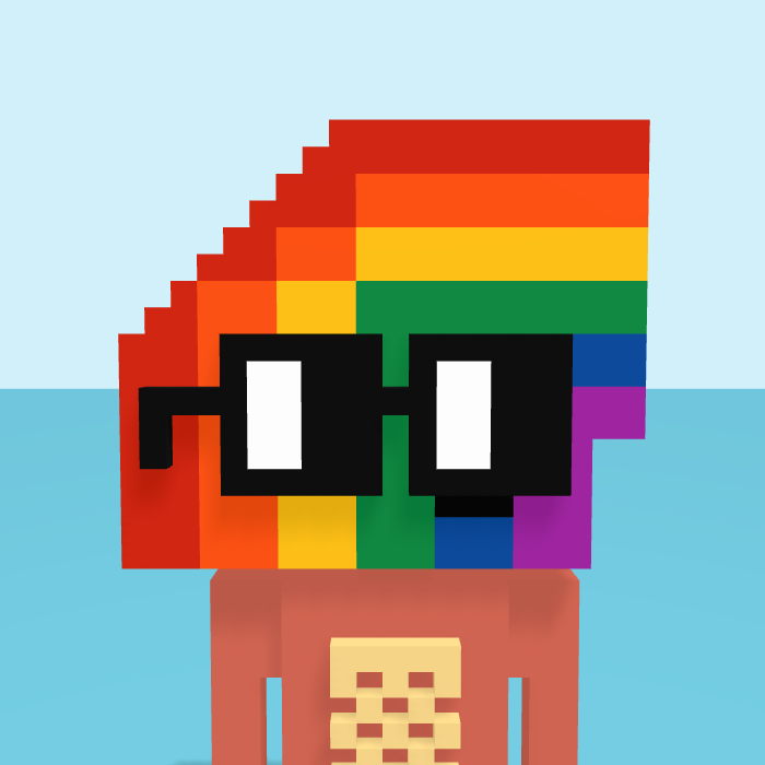 Moonbow pixel portrait
