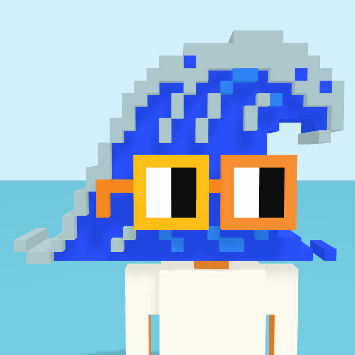 Wave, a voxel Noun with a wave head and square noggles