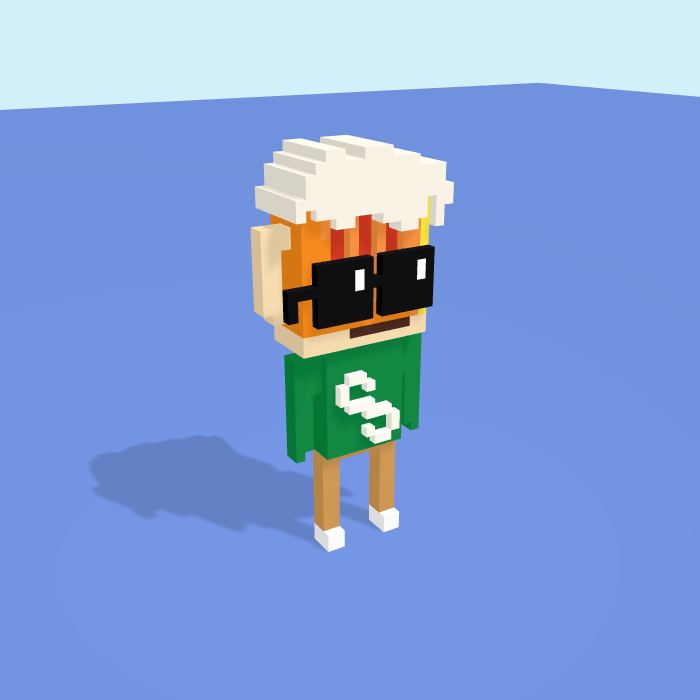Beer voxel model, side view