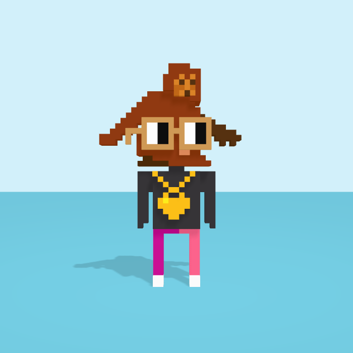 Bigfoot voxel model, front view