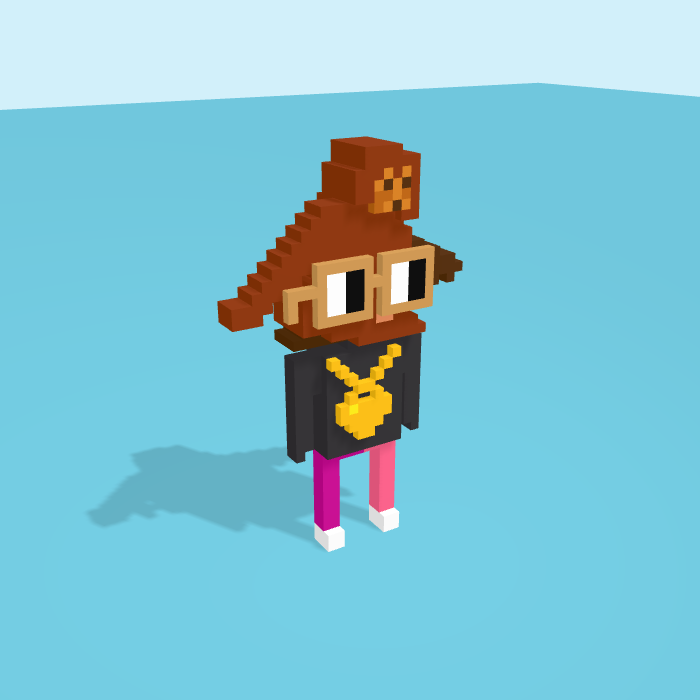Bigfoot voxel model, side view
