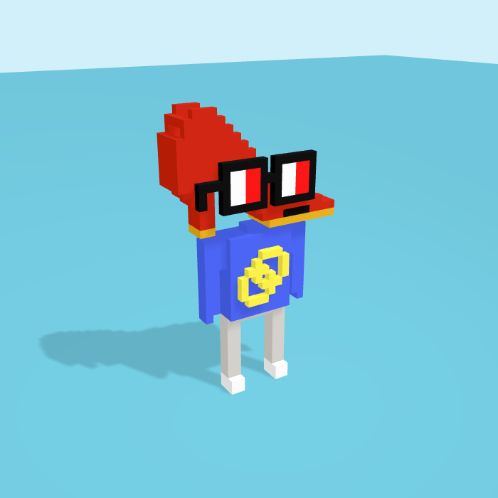 Highheel voxel model, side view
