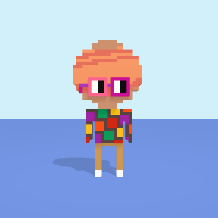 Jupiter voxel model, front view