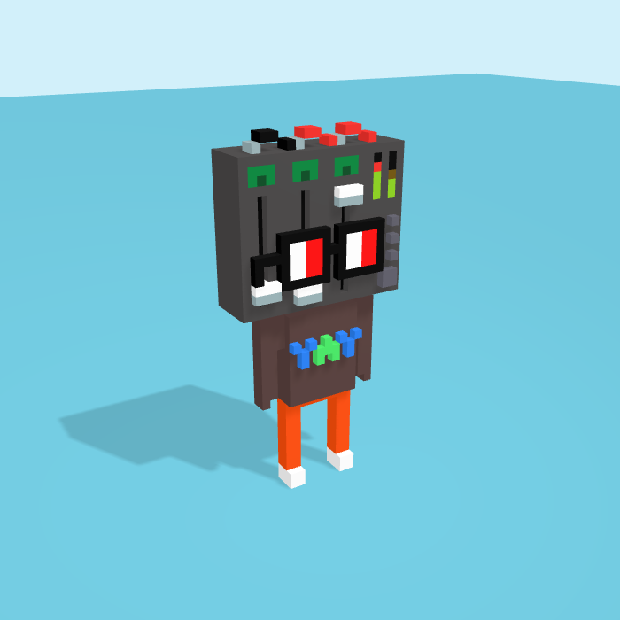 Mixer voxel model, side view