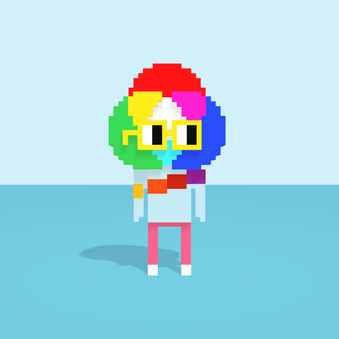 RGB voxel model, front view