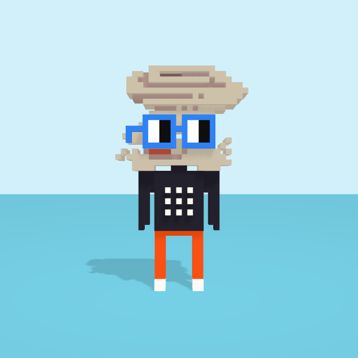 Tornado voxel model, front view
