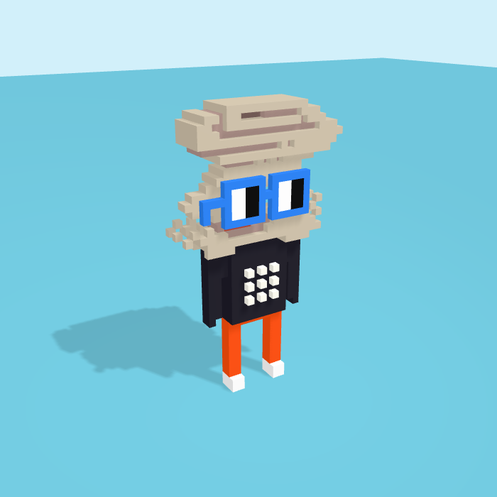 Tornado voxel model, side view