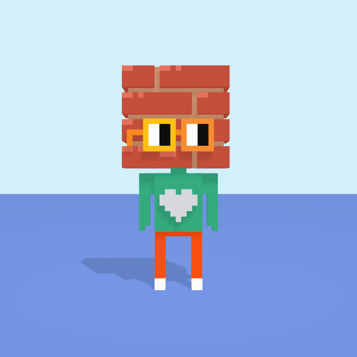 Wall voxel model, front view